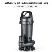 Pompa Limbah Submersible Stainless Steel WQD25-15-2.2F 2.2KW 3HP Motor Kawat Tembaga 100% Kabel 7M dengan Saklar Pelampung Outlet 3 Inci