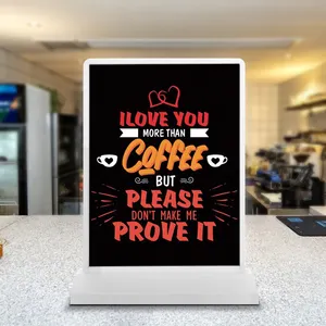 Slim Snap Frame Led Light Box A4 Desktop Wireless Advertising Light Board Coffee Restaurant Shop