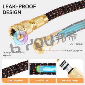 3 Times Expandable Retractable 3/4" Fittings Flexible 25ft-250ft Multi-function Includes 10-mode Water Gun - Product Image 3