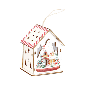 Adornos Navideños de Madera en Oferta, Casitas Coloridas para Decorar el Árbol de Navidad, Adornos Colgantes para el Árbol de Navidad - Product Image 6