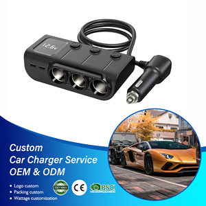 ที่ชาร์จในรถยนต์ GXY Fast USB C PD 3 ช่องเสียบ 12-24V พร้อมไฟ LED แสดงสถานะ กำลังไฟสูงสุด 120W แบบพกพา ดีไซน์ใหม่สไตล์จีน แยกอิสระ - Product Image 1