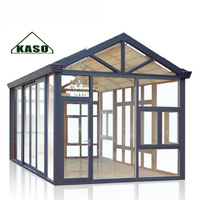 Sunrooms Maisons Véranda Maison Fenêtre Design Vérandas Vertes Portables Sur Le Pont Aluminium Verre Trempé Pergola
