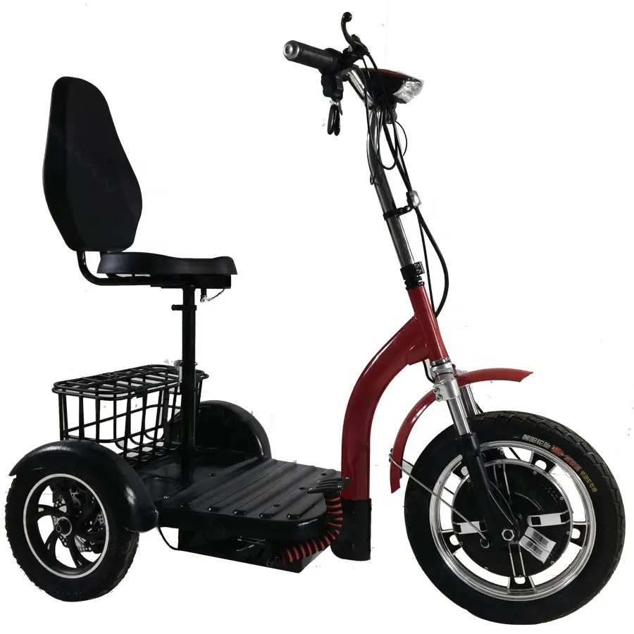 Üst düzey vatandaşlar 48V 500W taşınabilir 3 tekerlekli Zappy elektrikli scooter almak kolay