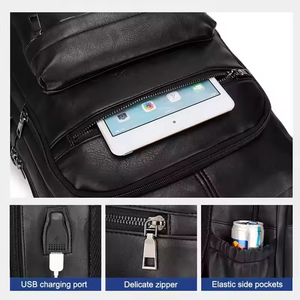 Sac à dos de voyage pour hommes d'affaires, grande capacité, imperméable, avec port USB, pour l'école et l'ordinateur portable, vente en gros sur mesure - Product Image 3