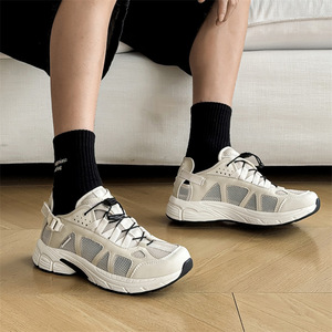 Nouveauté été 2025, baskets sportives pour hommes, lacets, maille respirante, chaussures décontractées de plein air, plateforme, chaussures de papa, tendance de la randonnée - Product Image 2