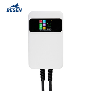 Cargador <span class=keywords><strong>Wallbox</strong></span> EV 22kW 32A <span class=keywords><strong>Punto</strong></span> de carga trifásico montado en el suelo Tipo 2 EV con pantalla LCD inteligente - Product Image 2