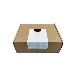 Caja de embalaje de cartón corrugado para correo, Logo de impresión personalizada de alta calidad, ecológico, marrón