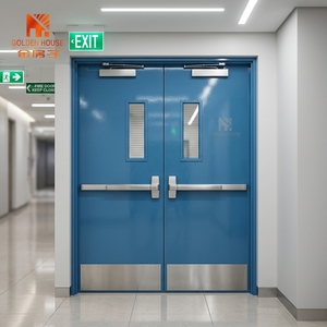 Porta in Acciaio Resistente al Fuoco per 1,5 Ore Golden House con Certificazione FM/UL/WHI per Uso Commerciale Garanzia di 5 Anni - Product Image 5