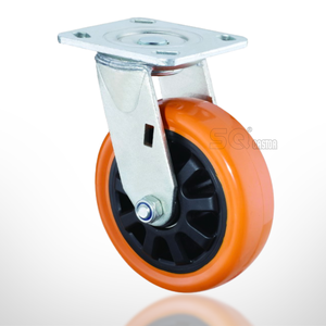 4 5 <span class=keywords><strong>6</strong></span> 8 polegadas pesados PU roda universal muitas vezes nos rodízios prateleiras de carga planas rodas do carrinho rodízios - Product Image 2