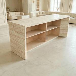เคาน์เตอร์ครัวหินอ่อนธรรมชาติสีขาวสำหรับใช้ในบ้านและโรงแรม - Product Image 1