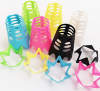 Tees de golf en plastique creux flexibles - Tees d'entraînement roses pour le golf en intérieur et en extérieur