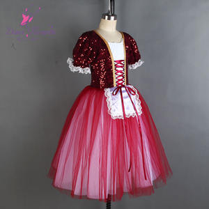 Vente chaude costume de danse de ballet manches bouffantes robe en dentelle à paillettes <span class=keywords><strong>jupe</strong></span> <span class=keywords><strong>tutu</strong></span> romantique 19846 - Product Image 2