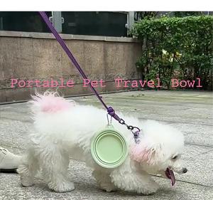 Custom TPE Portable Foldable Dog Bowl Eco-Friendly Food <strong>Feeder</strong> With Color Logo For Outdoor Hiking Modern Style - Product Image 5