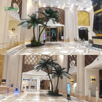 Grand palmier artificiel en plastique et fibre de verre, imitation tropical, de 5 à 7 mètres, pour la décoration d'hôtel