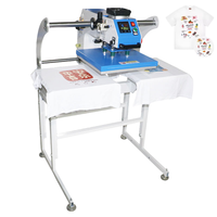 Presse à chaud pneumatique neuve 2 postes pour sublimation, encre UV/solvant, imprimante DTF à plat - Impression de t-shirts, garantie 1 an