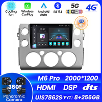 Lecteur autoradio sans fil M6 PRO Android 12 2K QLED pour Toyota FJ Cruiser J15 2006-2020