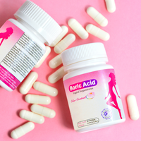 Aromlife Bien-être Féminin Suppositoires à l'Acide Borique Soutien Quotidien de l'Équilibre du pH pour Femmes Soins Vaginaux 600mg 30ct Vente en Gros OEM