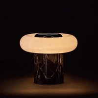 Lampe de table en marbre LED électrique moderne et simple, design minimaliste pour salon, éclairage d'ambiance personnalisé
