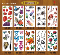 Autocollant de fleur de lotus de 9x19cm, fleur de rose de papillon, de jambe, de cuisse, de fleur de lotus, tatouage imperm￩able, autocollants de bras 3d, offre sp￩ciale