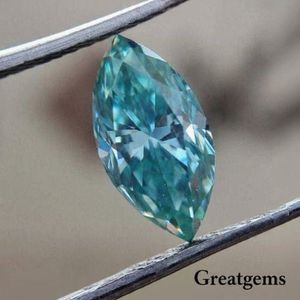 Gema Suelta de Moissanita Azul Creada en Laboratorio, Corte Marquesa, con Cambio de Color, Alta Calidad para Joyería - Product Image 2