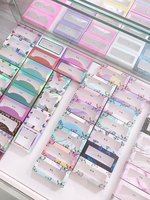 Vente en gros de faux cils de vison, boîte d'emballage personnalisée, étui à cils en bande complète pour huile de vernis à ongles