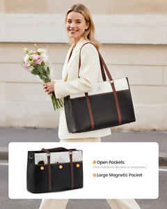 Sac à déjeuner LOVEVOOK <span class=keywords><strong>pour</strong></span> femmes, 3 en 1, sac de travail de bureau avec compartiment isotherme <span class=keywords><strong>pour</strong></span> le déjeuner, sac <span class=keywords><strong>pour</strong></span> ordinateur portable de 17,3 pouces <span class=keywords><strong>pour</strong></span> femmes - Product Image 4