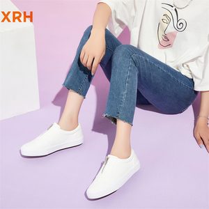 XRH – chaussures de marche vulcanisées <span class=keywords><strong>en</strong></span> <span class=keywords><strong>toile</strong></span> <span class=keywords><strong>sans</strong></span> lacets pour hommes, chaussures décontractées à enfiler et à fermeture éclair, mode d'été, vente <span class=keywords><strong>en</strong></span> gros - Product Image 4