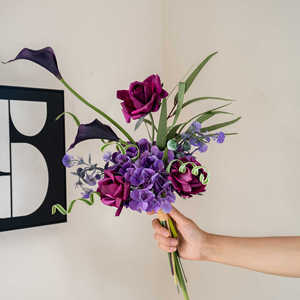 Arrangement floral élégant et fini 2026 – Bouquet de fleurs en soie créatif pour décoration esthétique de pièce et accessoire de photographie - Product Image 4