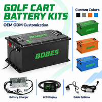 Baterai Golf Cart 36V 100Ah LiFePO4, Baterai Lithium Deep Cycle dengan Smart BMS, Pengganti Baterai Asam Timbal untuk Golf Buggy