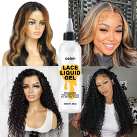 Colle liquide en gel pour perruques Lace Front, format salon 200ml, marque privée, adhérence quotidienne temporaire, résistante à l'eau, sans colle