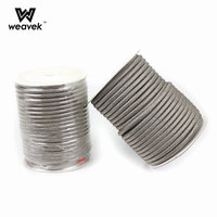 Excellente Corde Antistatique Tressée en Acier Inoxydable à Fibres d'Argent, Sûre, 50m/Rouleau, pour Impression, Emballage, Logistique, Instruments de Précision
