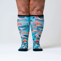 Dropshipping Chaussettes diabétiques de haute qualité Chaussettes de compression en bambou pour diabétiques en vrac Chaussettes imprimées unisexes