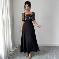 Pour le commerce extérieur 2026 Nouvelle robe longue à manches longues brodée et patchwork pour femmes, style européen et américain, transfrontalière