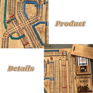 Cadeau familial, jeux <span class=keywords><strong>de</strong></span> <span class=keywords><strong>guerre</strong></span> <span class=keywords><strong>de</strong></span> cribbage, jeu <span class=keywords><strong>de</strong></span> société <span class=keywords><strong>de</strong></span> <span class=keywords><strong>guerre</strong></span> <span class=keywords><strong>de</strong></span> cribbage, artisanat en bois, jeu <span class=keywords><strong>de</strong></span> <span class=keywords><strong>guerre</strong></span>, meilleur cadeau pour la Saint-Valentin - Product Image 4
