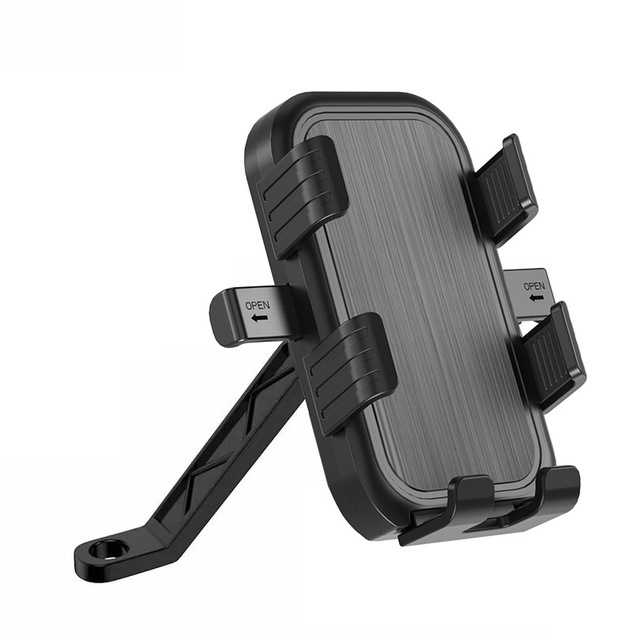 MOTERCROSS Bike Phone Holder Motorcycle Handlebar Support Aluminum Alloy 360 Rotation MTB Road Bicycle Mount Accessories Black