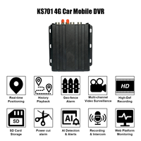 Enregistreur vidéo numérique mobile 4G LTE GPS 1080P H265 4CH avec contrôle par application WiFi, vision nocturne, enregistrement, MDVR pour véhicule, gestion de flotte