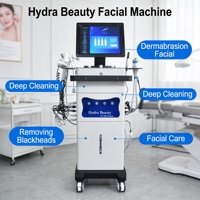Nettoyant professionnel à jet d'oxygène, peeling, élimination des points noirs, resserrement des pores, régénération de la peau, machine faciale à oxygène