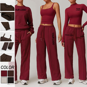 Custom Fitness & Yoga Wear allenamento canotta <span class=keywords><strong>sport</strong></span> da palestra <span class=keywords><strong>2</strong></span> pezzi pantaloni larghi e set di tuta per le donne - Product Image 1