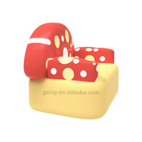 Conte de fées Style tout-petits Non toxique PVC Air Canapé Fauteuil Intérieur Portable Dessin Animé Blow Up Chaise Champignon Gonflable Enfants Canapé