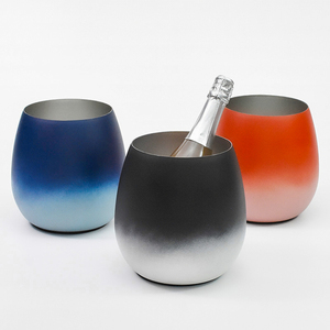 Seau à glace unique de 5 L grande capacité, style Art Déco dégradé, pour bar, boissons, bière, bouteilles, refroidisseur métallique, bac à glaçons, seau à <span class=keywords><strong>vin</strong></span> et champagne - Product Image 4