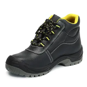 Scarpe di sicurezza vendita calda alla moda di buona qualità stivali da lavoro in pelle Chelsea industriali Mining scarpe di sicurezza per gli uomini