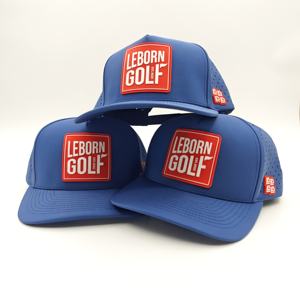 Casquettes de baseball unisexes de haute qualité en gros, imperméables, à 5 panneaux, séchage rapide, avec cordon, personnalisables, motif léopard à pois - Product Image 5