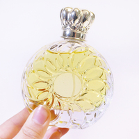 Nouvelle conception de flacon de parfum en verre recyclable de luxe unique de 30 ml, 50 ml, 100 ml et boîte, flacon de parfum personnalisé avec logo pour usage cosmétique