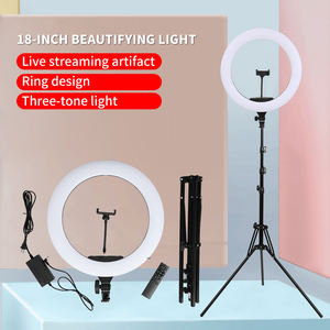 Anillo de luz para Selfie con trípode de 2 metros, fotografía, maquillaje, vídeo, 3 colores, anillo de luz regulable, 18 pulgadas, Ied Selfie, anillo de luz - Product Image 3