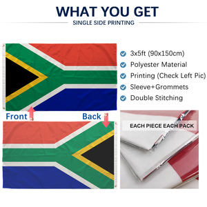 <span class=keywords><strong>Bandera</strong></span> de <span class=keywords><strong>Sudáfrica</strong></span> 3x5 pies, Poliéster, Impresión a una Cara, Ojales de Latón, Venta al por Mayor, 90x150cm, <span class=keywords><strong>Bandera</strong></span> de la República de <span class=keywords><strong>Sudáfrica</strong></span> - Product Image 3