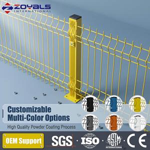 Clôture en treillis métallique 3D avec poteaux standard pour panneaux, poteaux galvanisés à chaud de haute qualité de fabrication européenne - Product Image 2