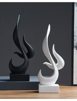 Sculpture de flamme de feu créative, statue abstraite en polyrésine, cadeau original, artisanat, décoration d'intérieur, accessoires pour la décoration de bureau, décoration de la maison