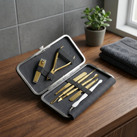 Kit de manucure et pédicure professionnel en acier inoxydable, style classique, durable, 10-en-1, coupe-ongles, ensemble de 6 à 8 pièces pour