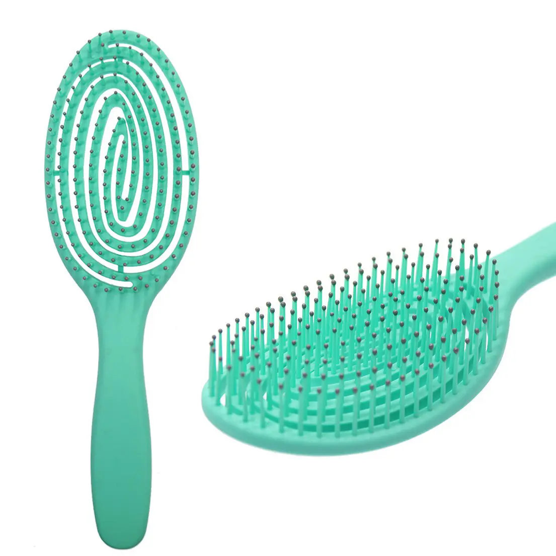 Comfortabele Zachte Matte Afwerking Top Magic Hair Brush Loop Haarverlenging Wirwar Gepersonaliseerde Detangling Hair Brush