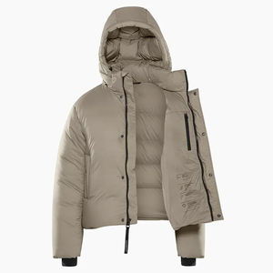 Chaqueta de Invierno Casual para Hombre al por Mayor OEM, Chaqueta Impermeable de Lona Transpirable para Exteriores con Cuello Alto, Colores y Logotipo Personalizados - Product Image 2